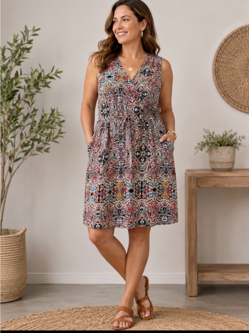 Banana Republic Paisley Print Dress Size 10